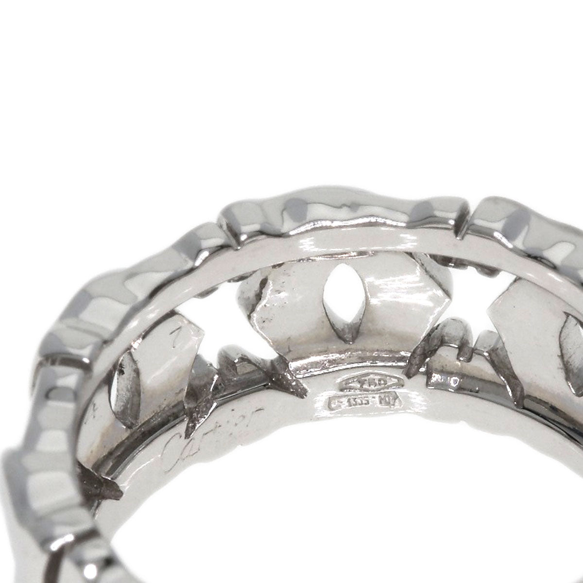 CARTIER Entrelaces #47 Ring K18 White Gold Ladies [Used]