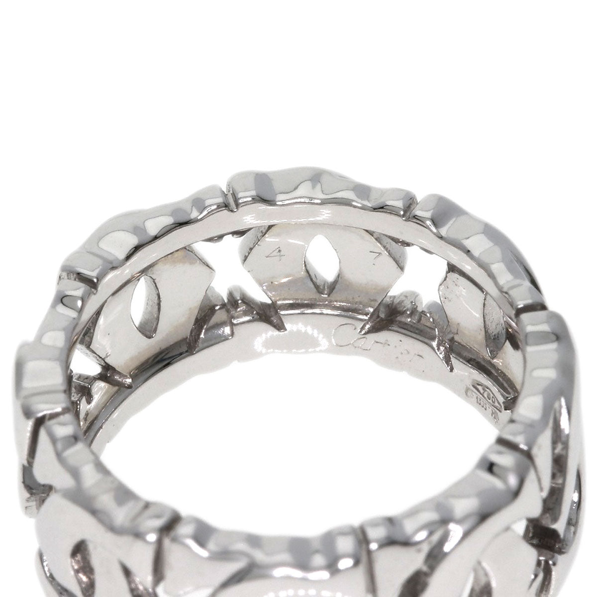 CARTIER Entrelaces #47 Ring K18 White Gold Ladies [Used]
