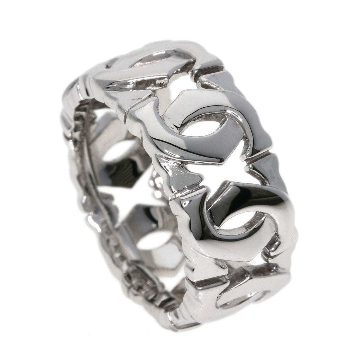 CARTIER Entrelaces #47 Ring K18 White Gold Ladies [Used]