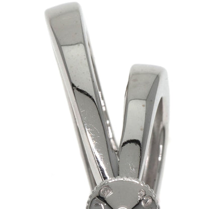 MIKIMOTO Double Hoop Diamond Earring K18 White Gold Ladies [Used]