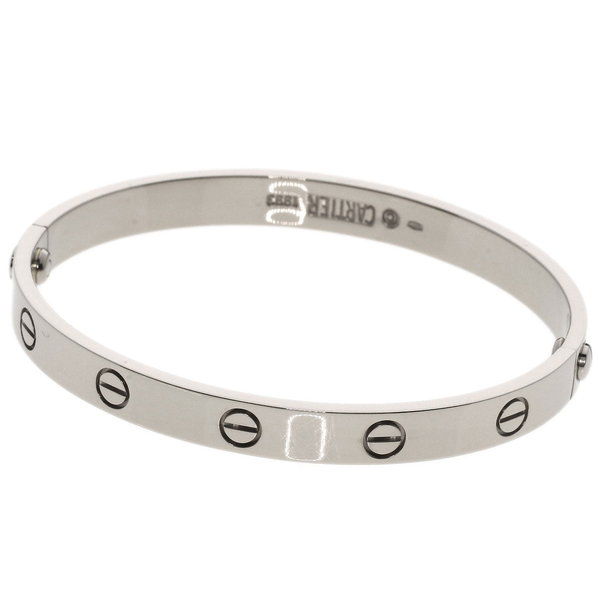 CARTIER LOVE Bracelets with driver # 17 Bracelet K18 White Gold Ladies [Used]