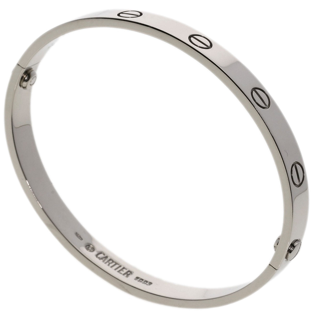 CARTIER LOVE Bracelets with driver # 17 Bracelet K18 White Gold Ladies [Used]