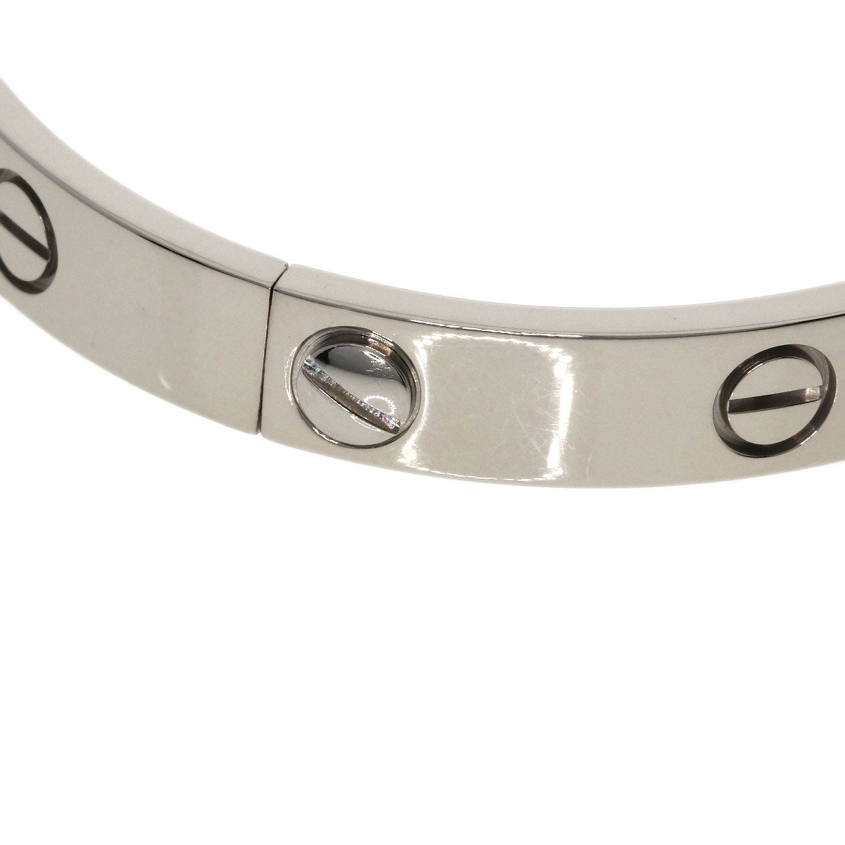 CARTIER LOVE Bracelets with driver # 17 Bracelet K18 White Gold Ladies [Used]