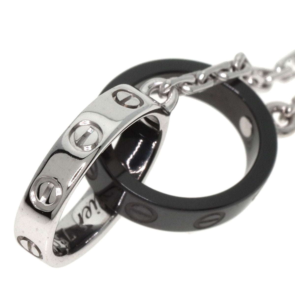 CARTIER Baby Love Ceramic Bracelet K18 White Gold CeramicLadies [Used]