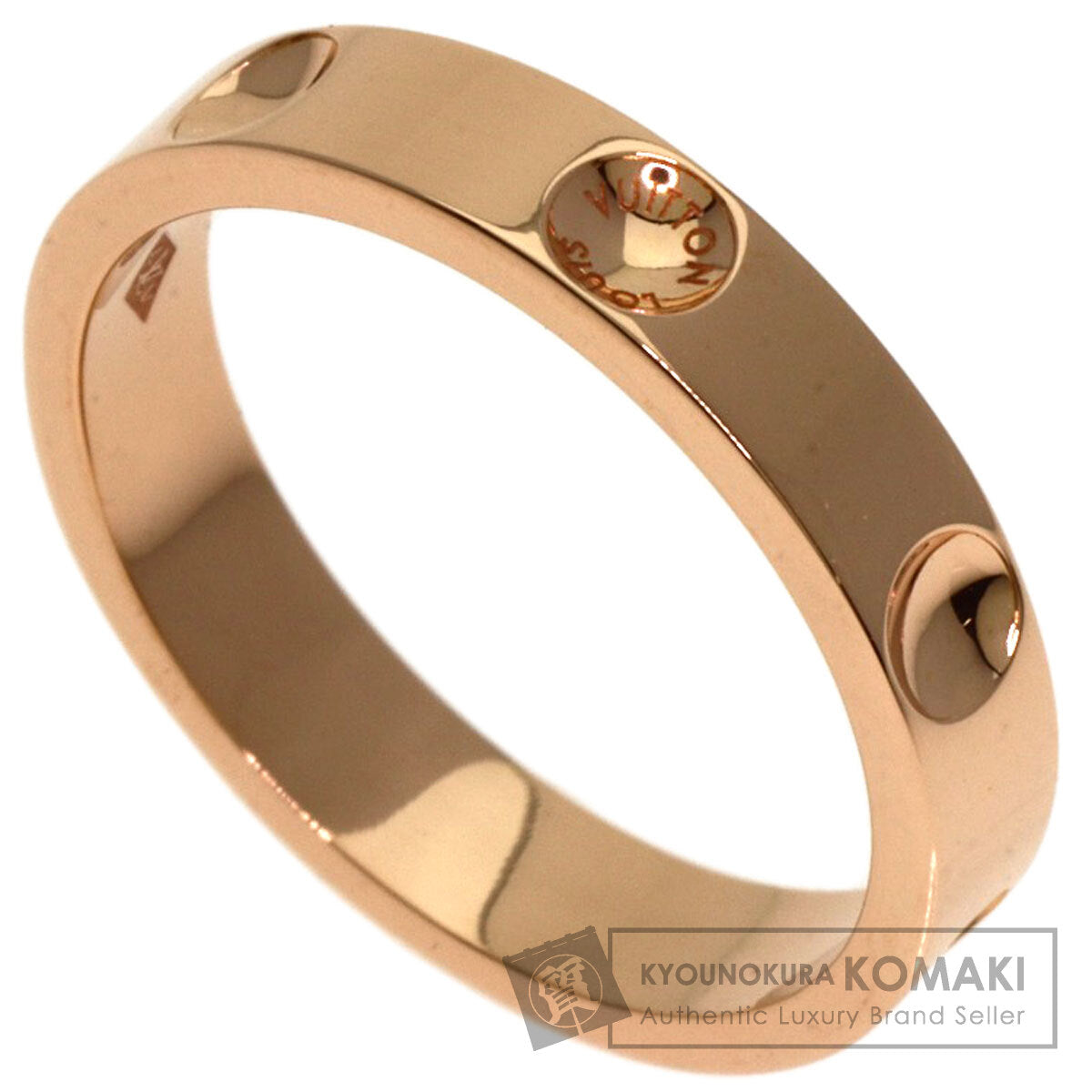 LOUIS VUITTON Petite Bourg Empreinte #50 Ring K18 Pink Gold Ladies [Used]