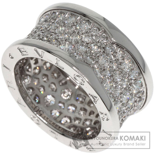 BVLGARI B.zero1 Full Pavé Diamond #50 Ring K18 White Gold Ladies [Used]