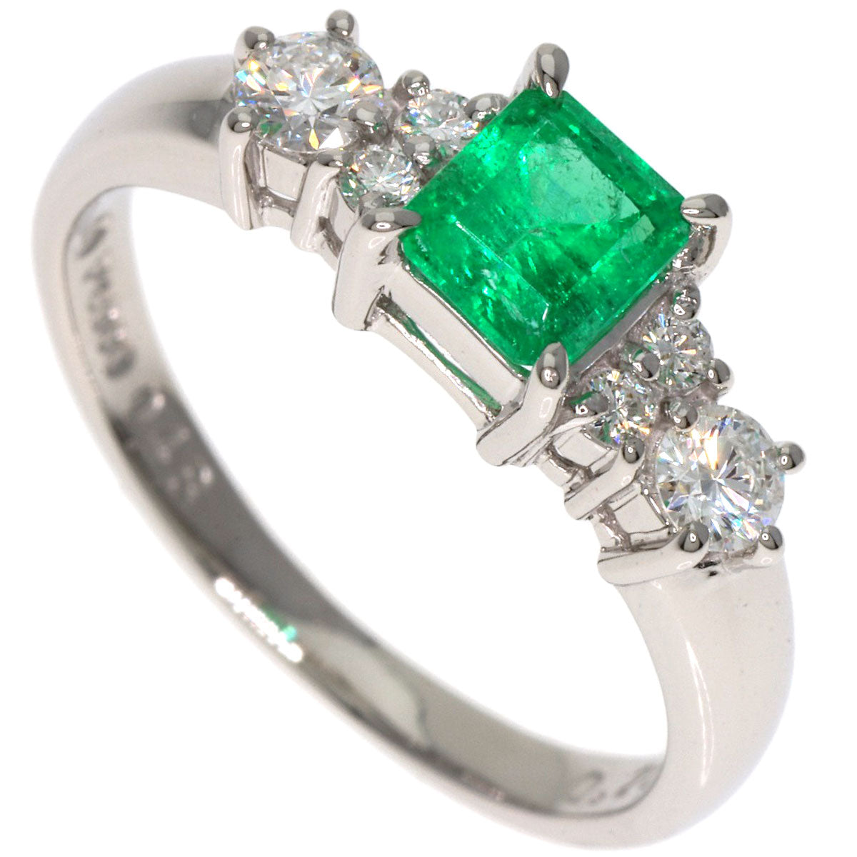 TASAKI Emerald Diamond Ring Platinum PT900 Ladies [Used]