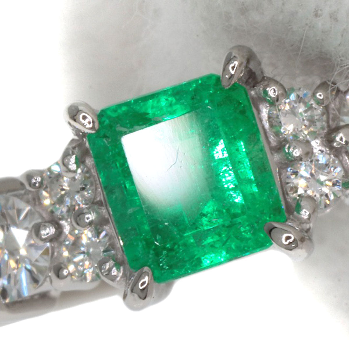 TASAKI Emerald Diamond Ring Platinum PT900 Ladies [Used]