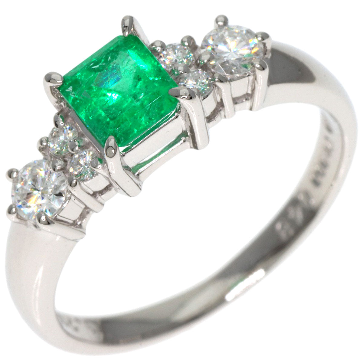 TASAKI Emerald Diamond Ring Platinum PT900 Ladies [Used]