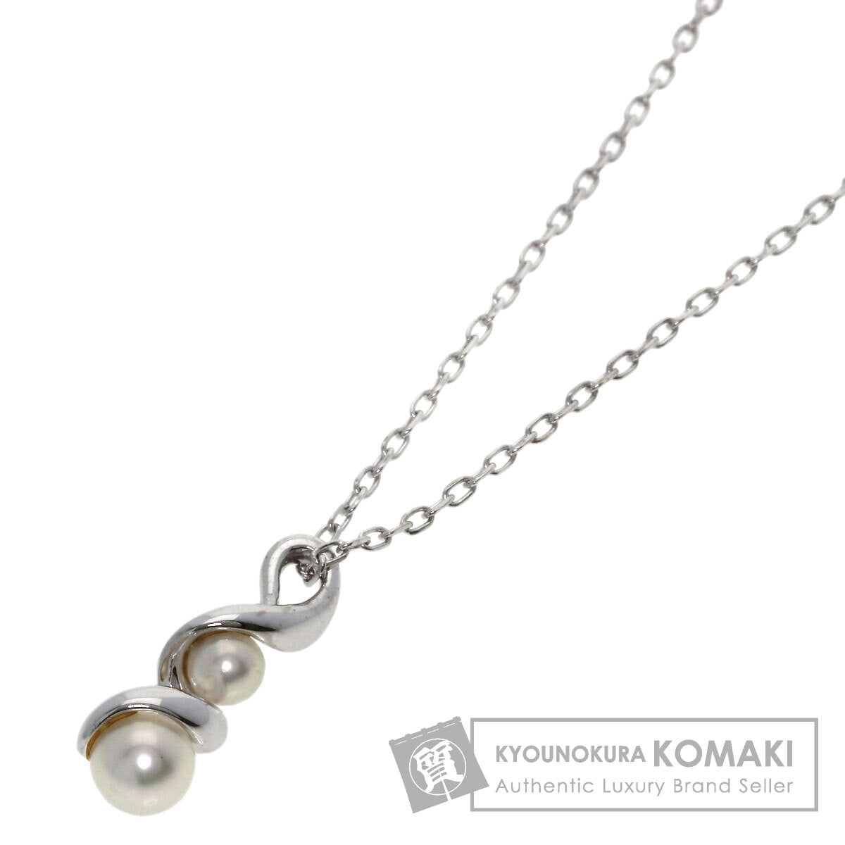 MIKIMOTO Pearl Pearl Necklace K18 White Gold Ladies [Used]