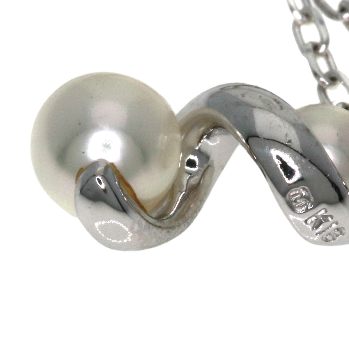 MIKIMOTO Pearl Pearl Necklace K18 White Gold Ladies [Used]