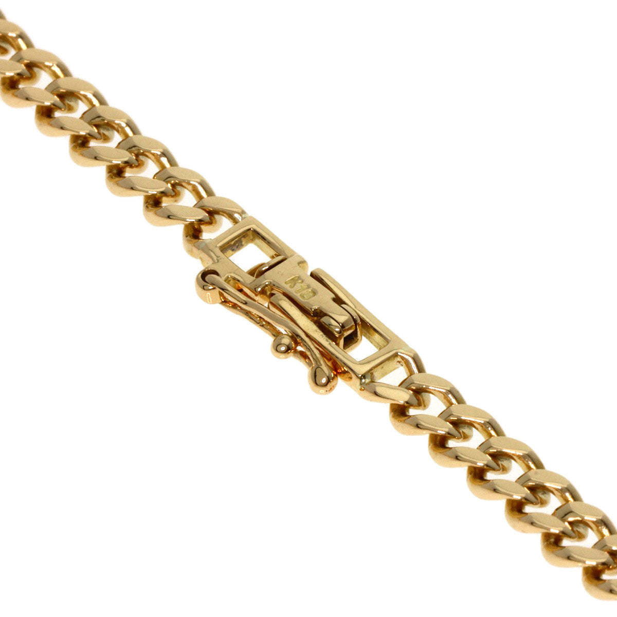 Curb chain Kihei Bracelet K18 Yellow Gold  10.8g　Ladies