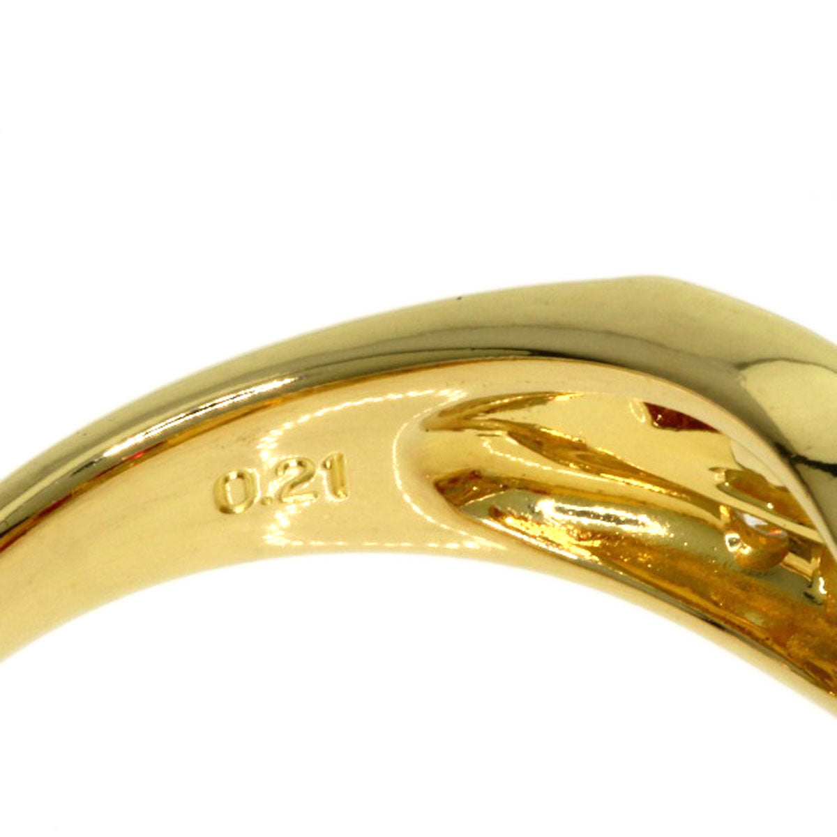 TASAKI Ruby Diamond Ring K18 Yellow Gold Ladies [Used]