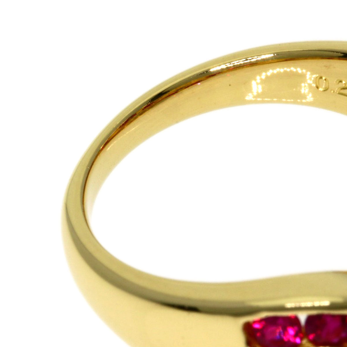 TASAKI Ruby Diamond Ring K18 Yellow Gold Ladies [Used]