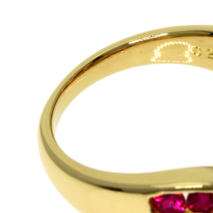 TASAKI Ruby Diamond Ring K18 Yellow Gold Ladies [Used]