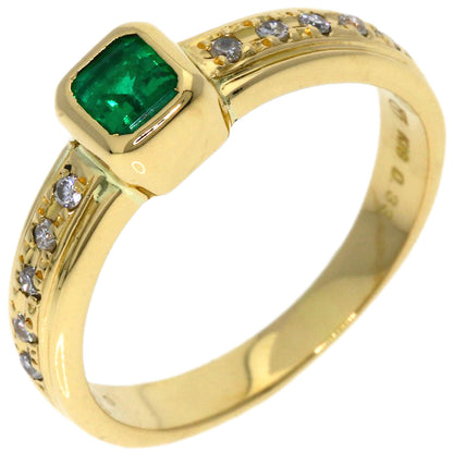 TASAKI   Emerald Diamond Ring  K18 Yellow Gold Ladies  [’†ŒÃ]