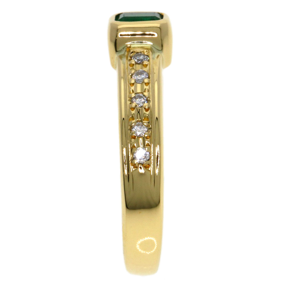 TASAKI   Emerald Diamond Ring  K18 Yellow Gold Ladies  [’†ŒÃ]