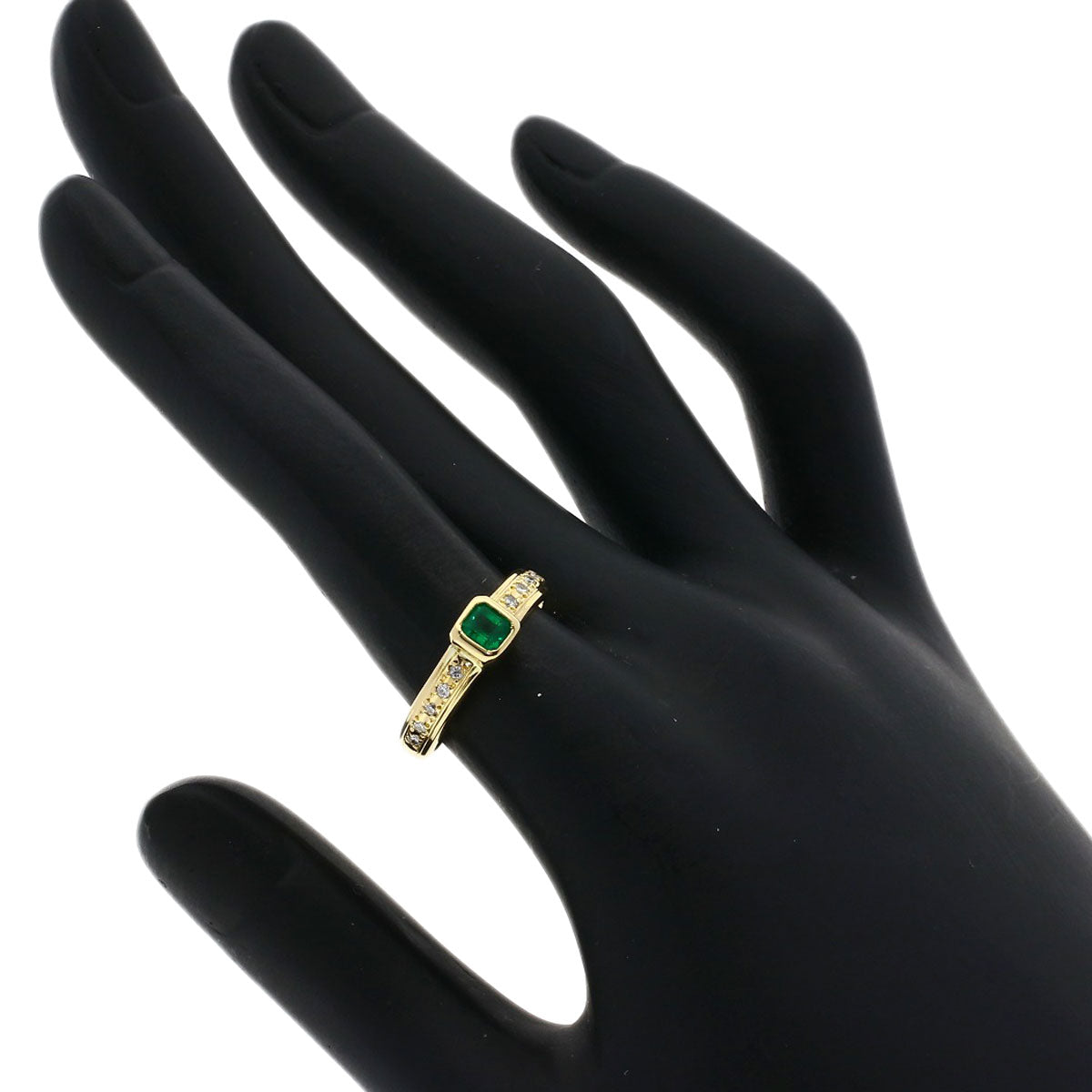 TASAKI   Emerald Diamond Ring  K18 Yellow Gold Ladies  [’†ŒÃ]