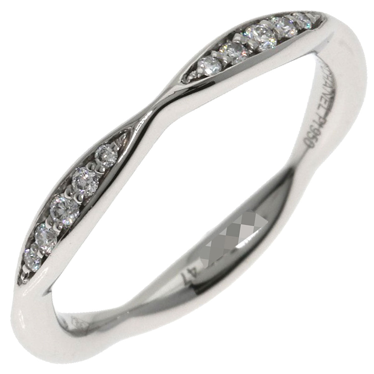 CHANEL Half Eternity Diamond #47 Ring Platinum PT950 Ladies [Used]