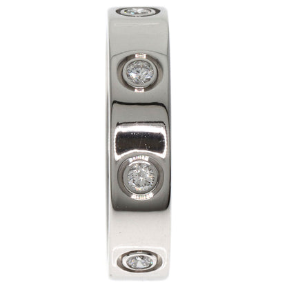 CARTIER Mini love ring full diamond #47 Ring K18 White Gold Ladies [Used]
