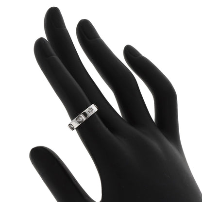 CARTIER Mini love ring full diamond #47 Ring K18 White Gold Ladies [Used]