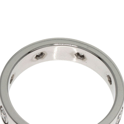 CARTIER Mini love ring full diamond #47 Ring K18 White Gold Ladies [Used]