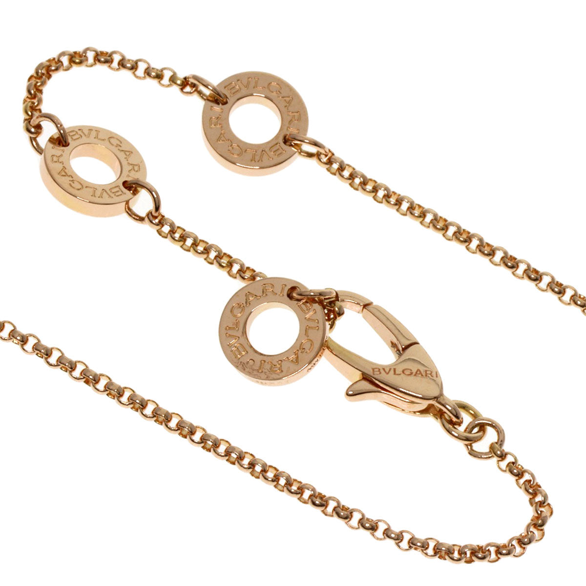 BVLGARI B.zero1 Diamond Necklace K18 Pink Gold Ladies [Used]