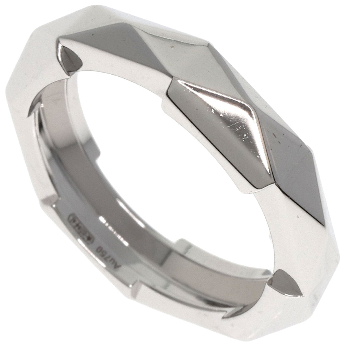 GUCCI Link to Love Studs #14 Ring K18 White Gold Ladies [Used]