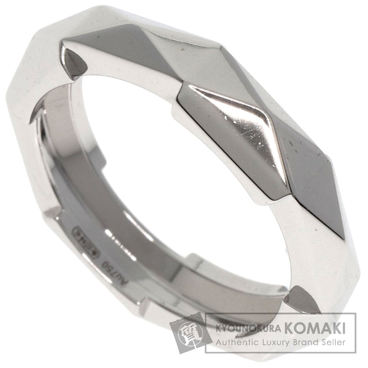 GUCCI Link to Love Studs #14 Ring K18 White Gold Ladies [Used]