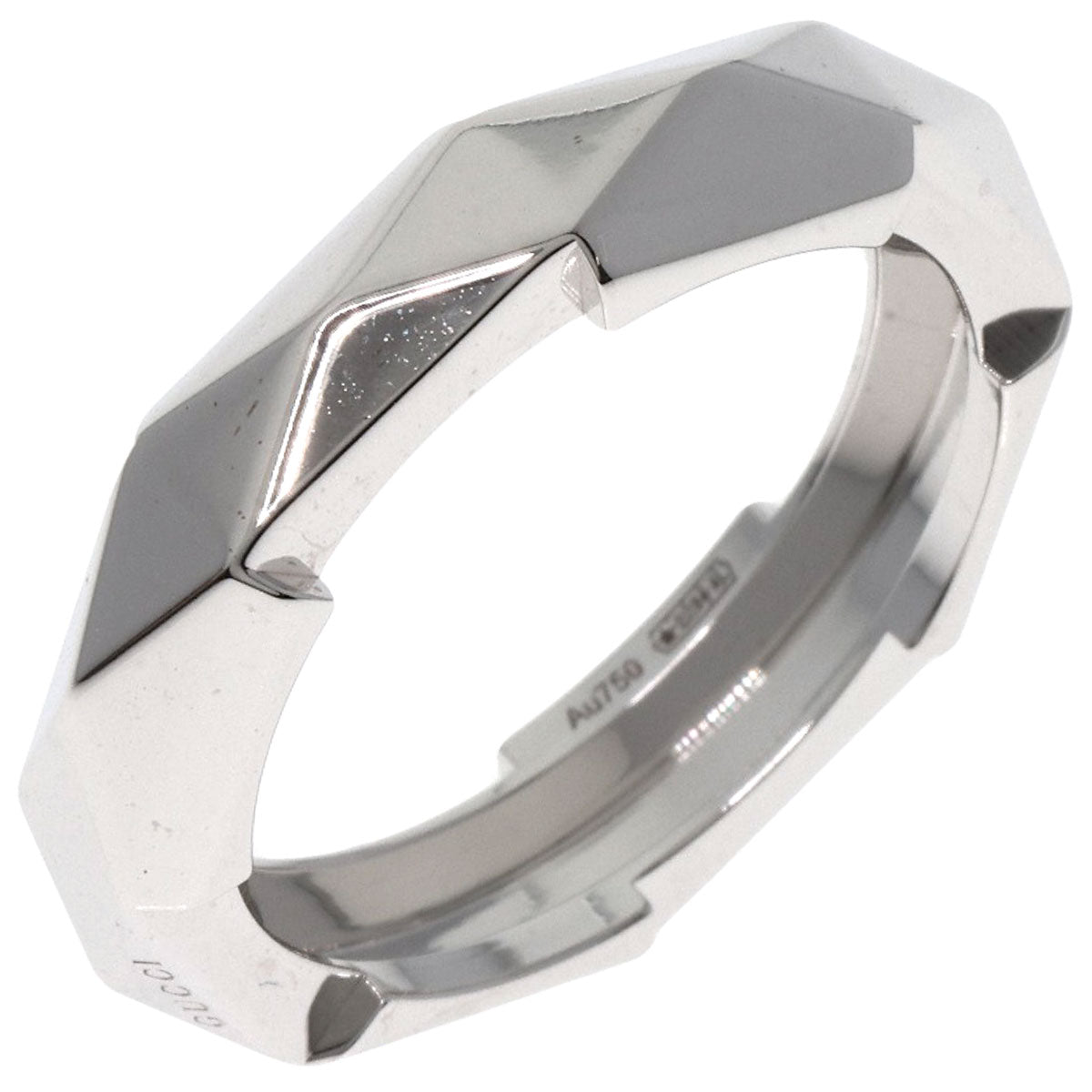 GUCCI Link to Love Studs #14 Ring K18 White Gold Ladies [Used]
