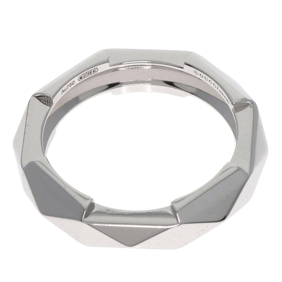 GUCCI Link to Love Studs #14 Ring K18 White Gold Ladies [Used]