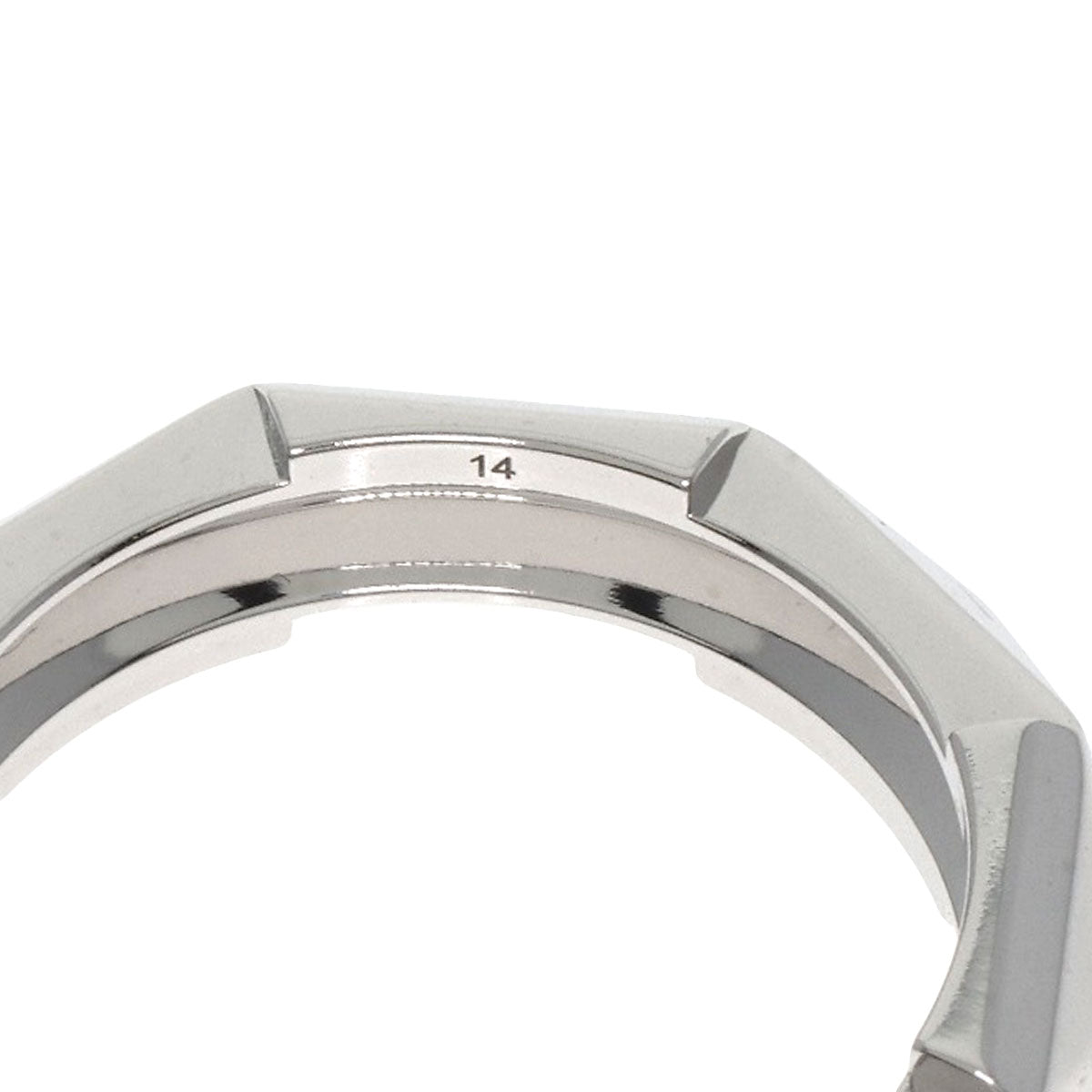 GUCCI Link to Love Studs #14 Ring K18 White Gold Ladies [Used]