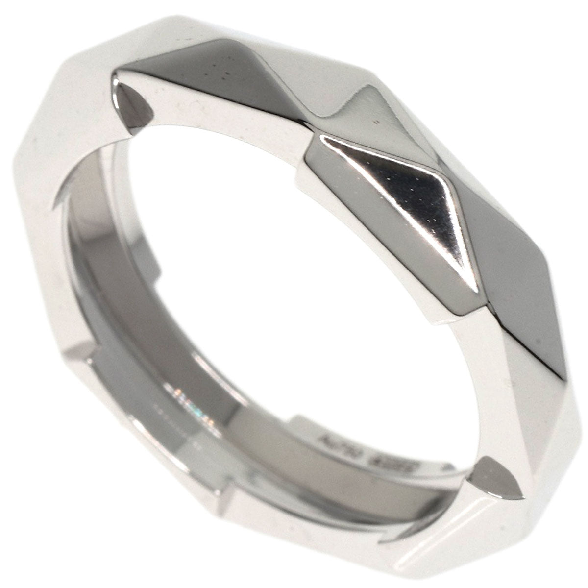 GUCCI Link to Love Studs #14 Ring K18 White Gold Ladies [Used]