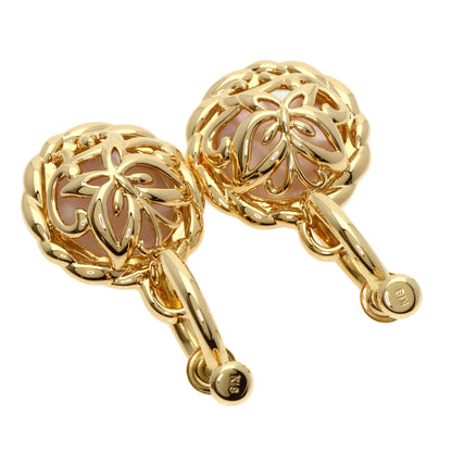 TASAKI Mabe Pearl Pearl Butterfly Earring K18 Yellow Gold Ladies [Used]