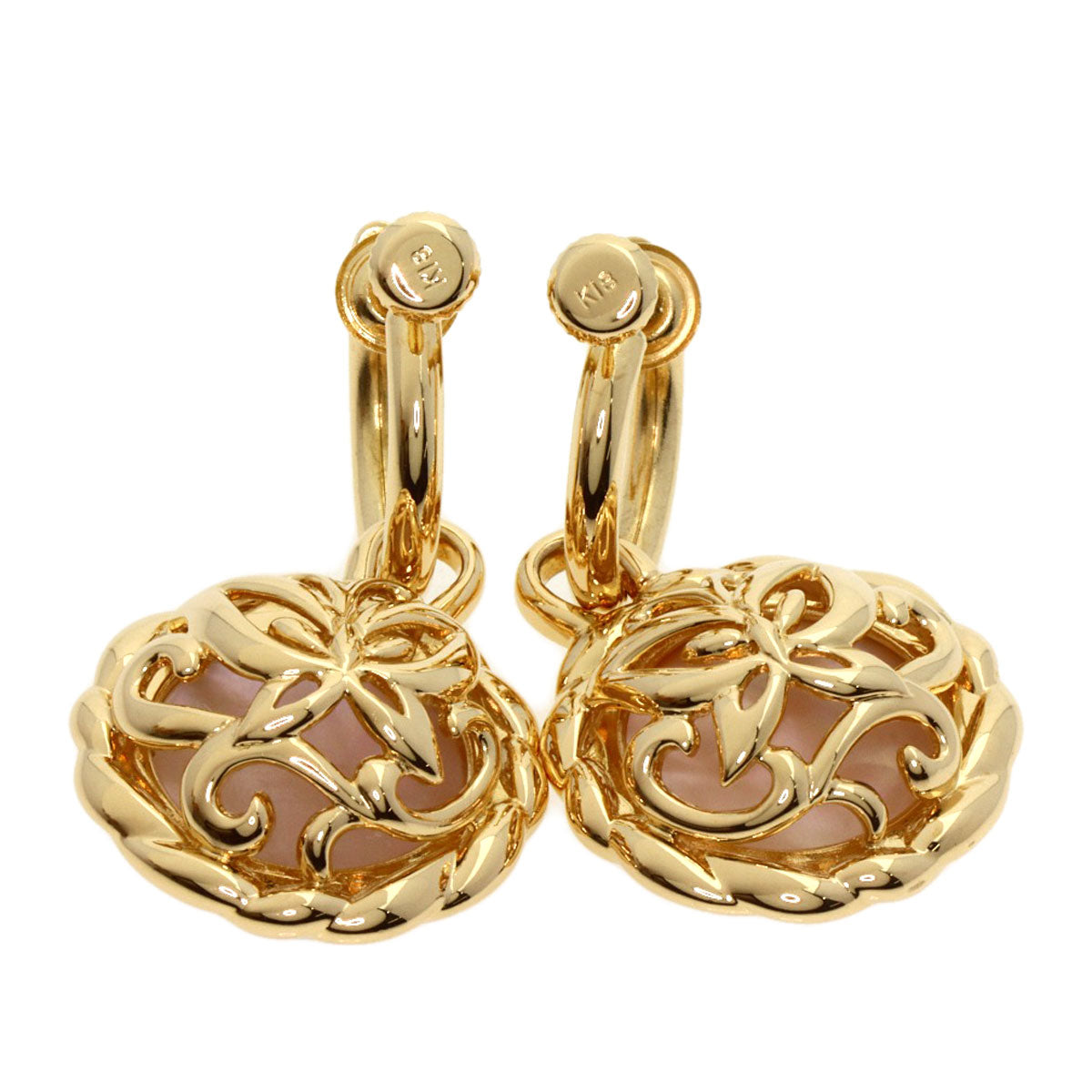 TASAKI Mabe Pearl Pearl Butterfly Earring K18 Yellow Gold Ladies [Used]