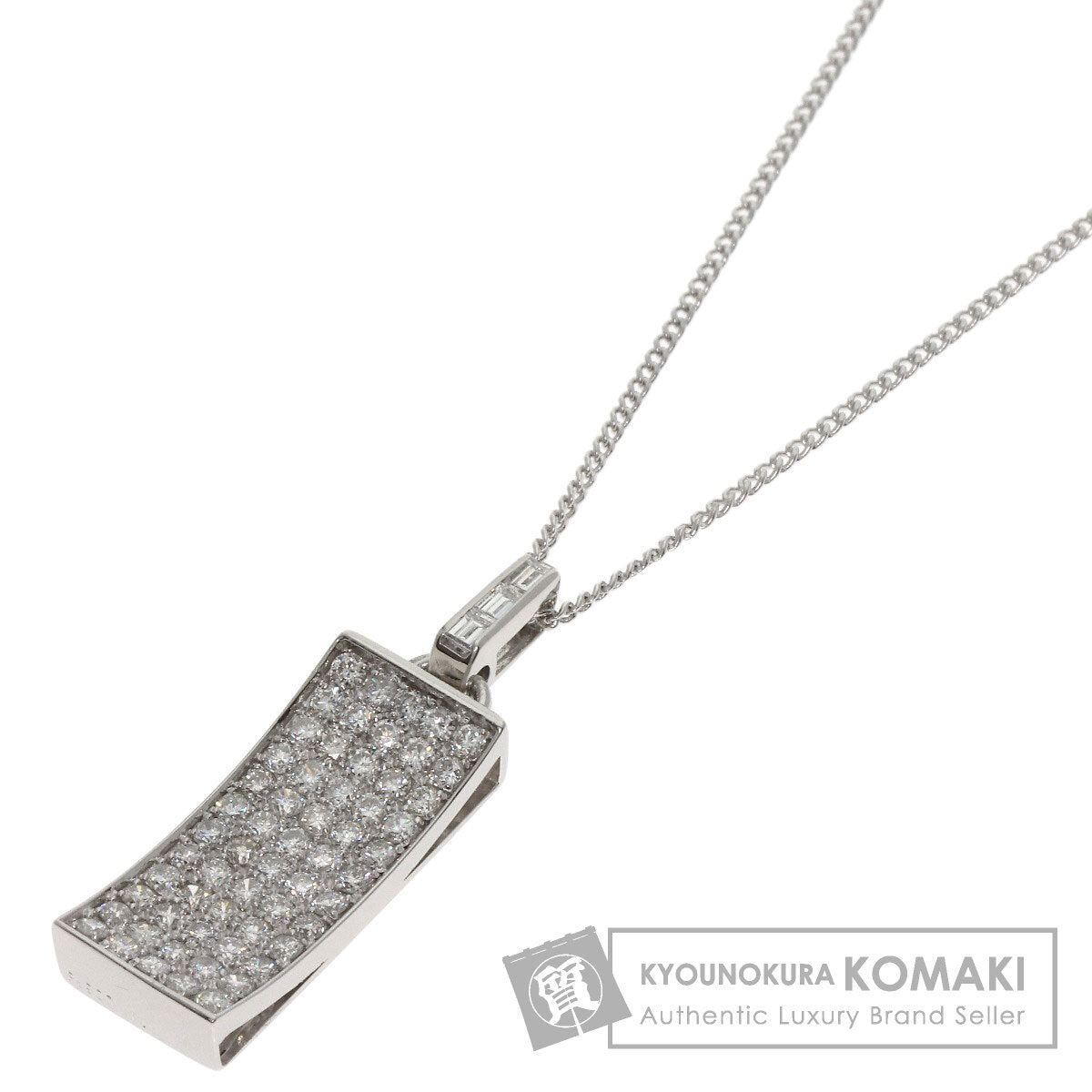 1ct Diamond Necklace Platinum PT900 PT850 6.4g　Ladies