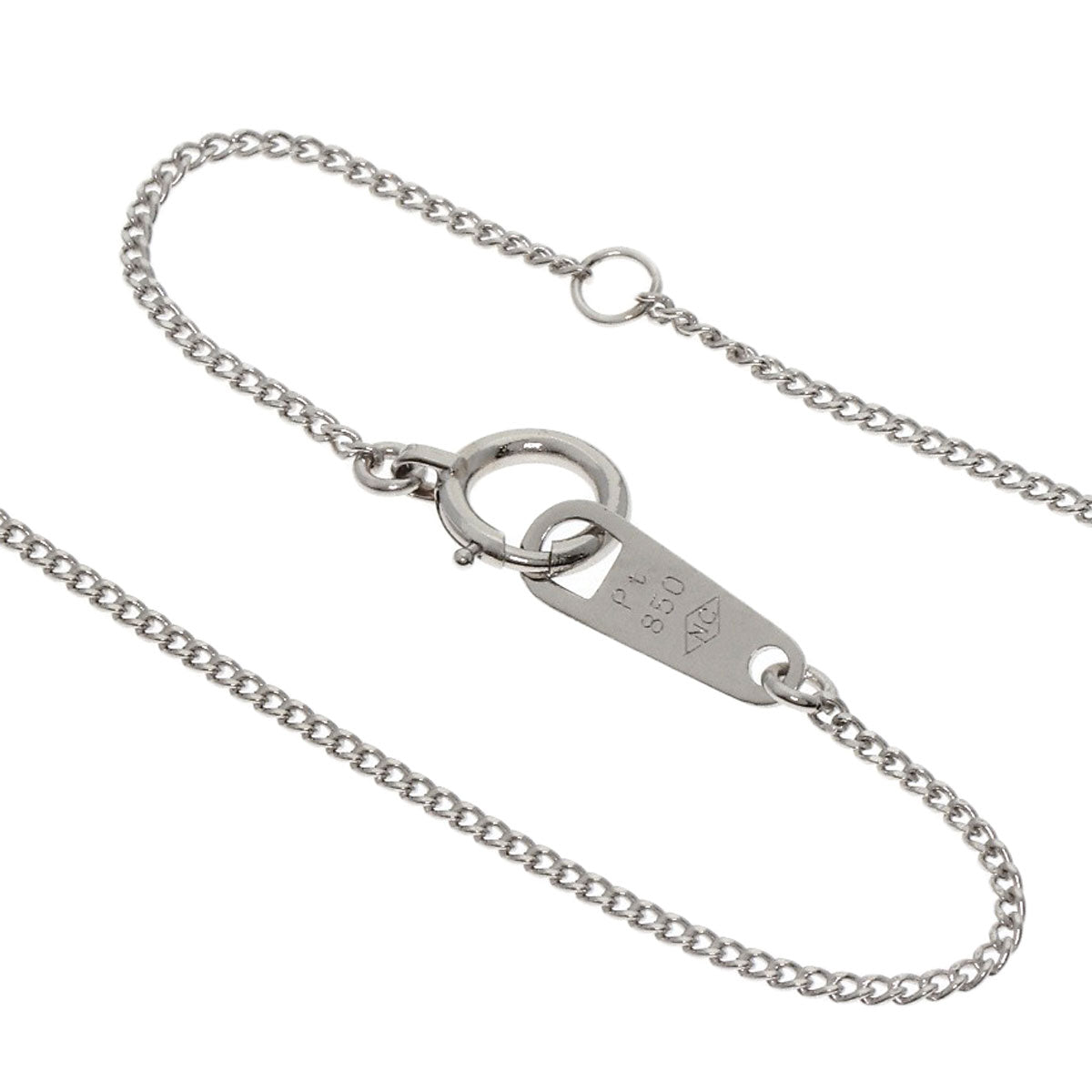 1ct Diamond Necklace Platinum PT900 PT850 6.4g　Ladies