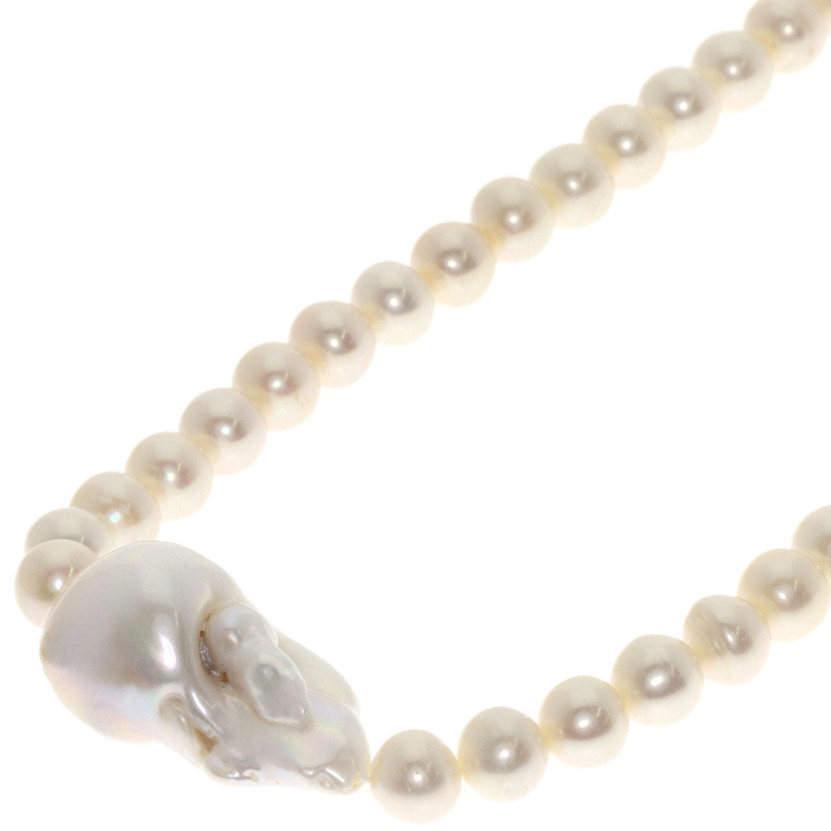 Freshwater Pearl Pearl Necklace Silver 25.9g　Ladies