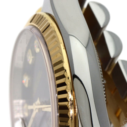 ROLEX DATEJUST 10P Diamond Watches 116233G Stainless Steel/SSxK18YG mens