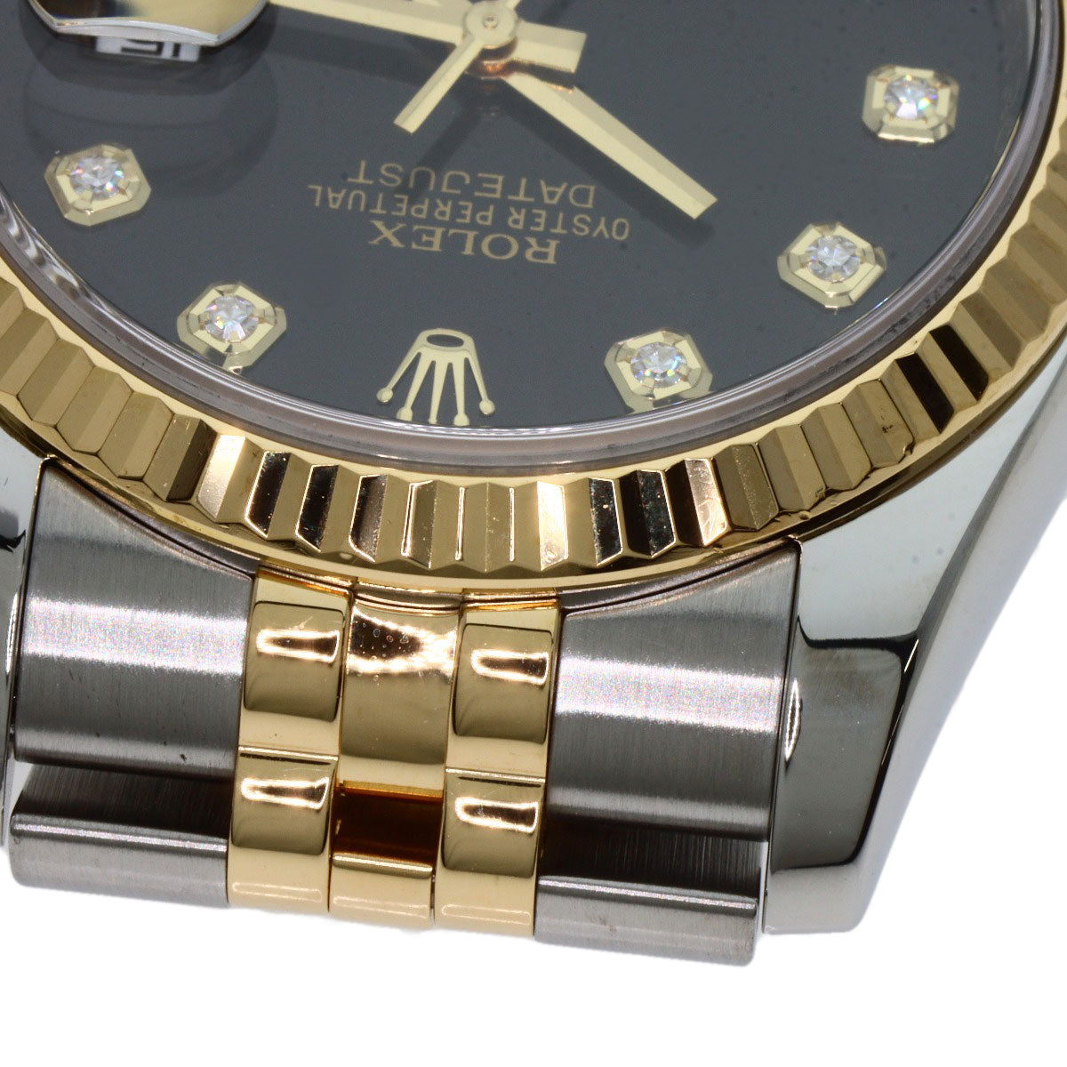 ROLEX DATEJUST 10P Diamond Watches 116233G Stainless Steel/SSxK18YG mens