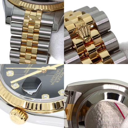 ROLEX DATEJUST 10P Diamond Watches 116233G Stainless Steel/SSxK18YG mens