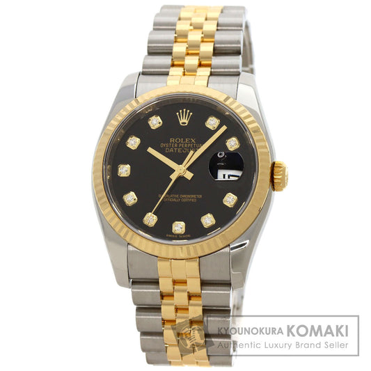 ROLEX DATEJUST 10P Diamond Watches 116233G Stainless Steel/SSxK18YG mens