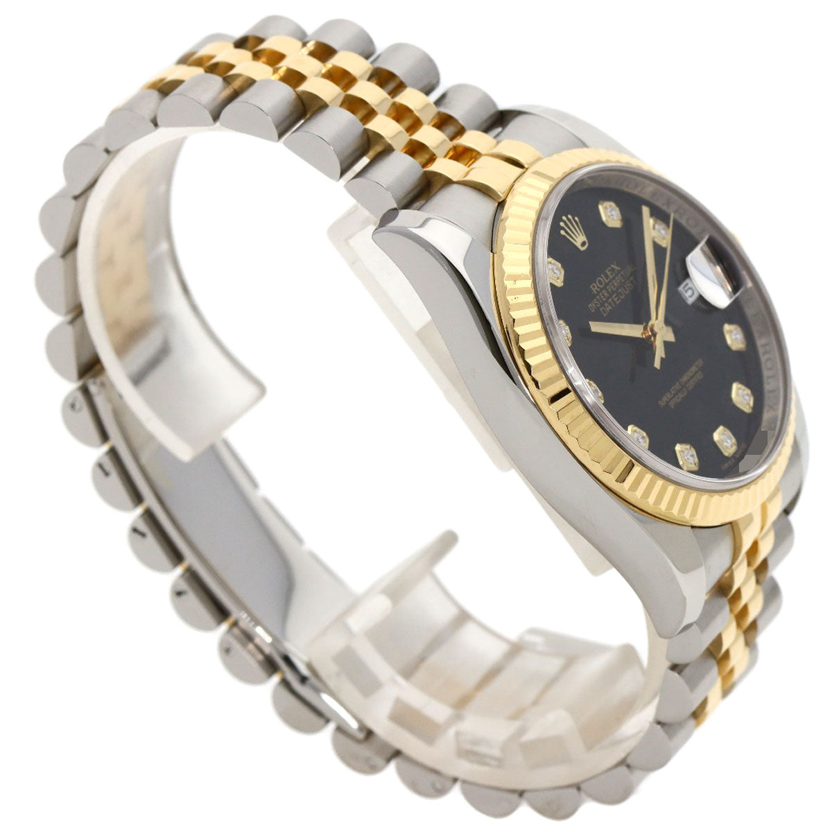 ROLEX DATEJUST 10P Diamond Watches 116233G Stainless Steel/SSxK18YG mens