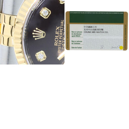 ROLEX DATEJUST 10P Diamond Watches 116233G Stainless Steel/SSxK18YG mens