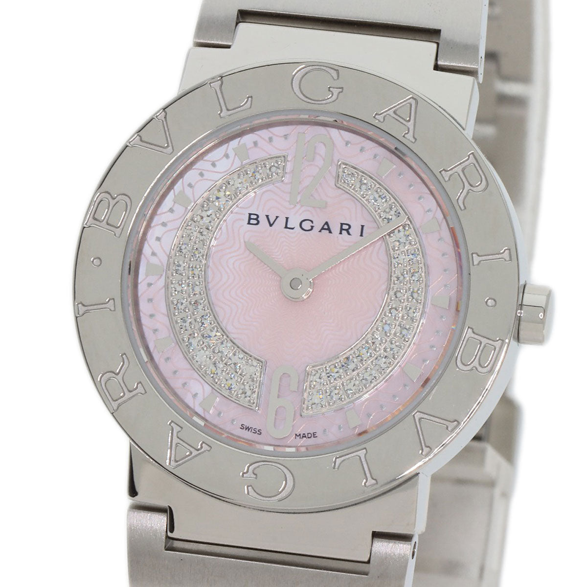 BVLGARI BVLGARI BVLGARI Diamond Watches BB26C2SS/DN Stainless Steel/Stainless Steel Ladies