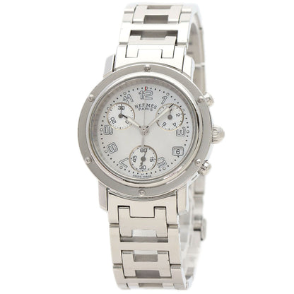HERMES Clipper Chronograph Watches CL1.310 Stainless Steel/Stainless Steel Ladies