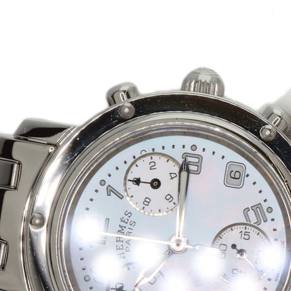 HERMES Clipper Chronograph Watches CL1.310 Stainless Steel/Stainless Steel Ladies