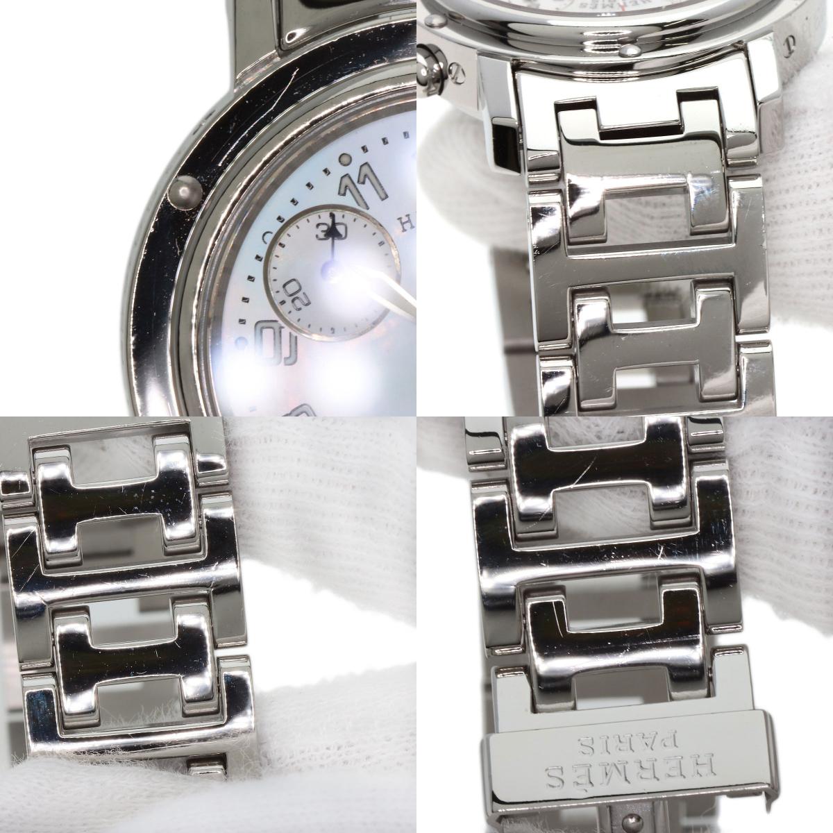 HERMES Clipper Chronograph Watches CL1.310 Stainless Steel/Stainless Steel Ladies