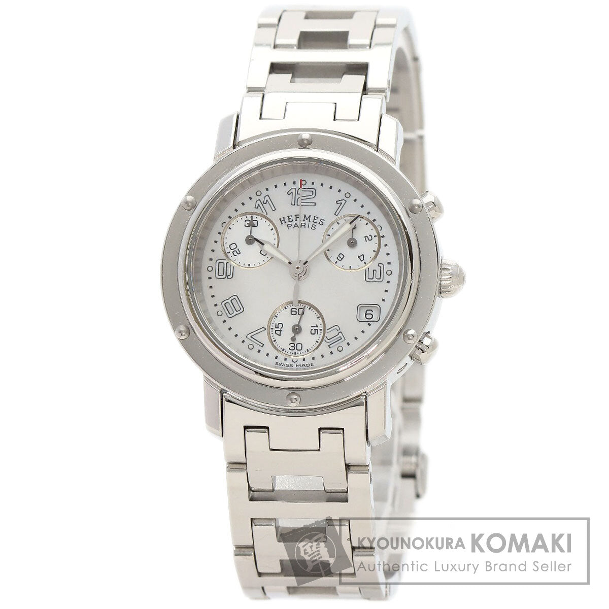 HERMES Clipper Chronograph Watches CL1.310 Stainless Steel/Stainless Steel Ladies