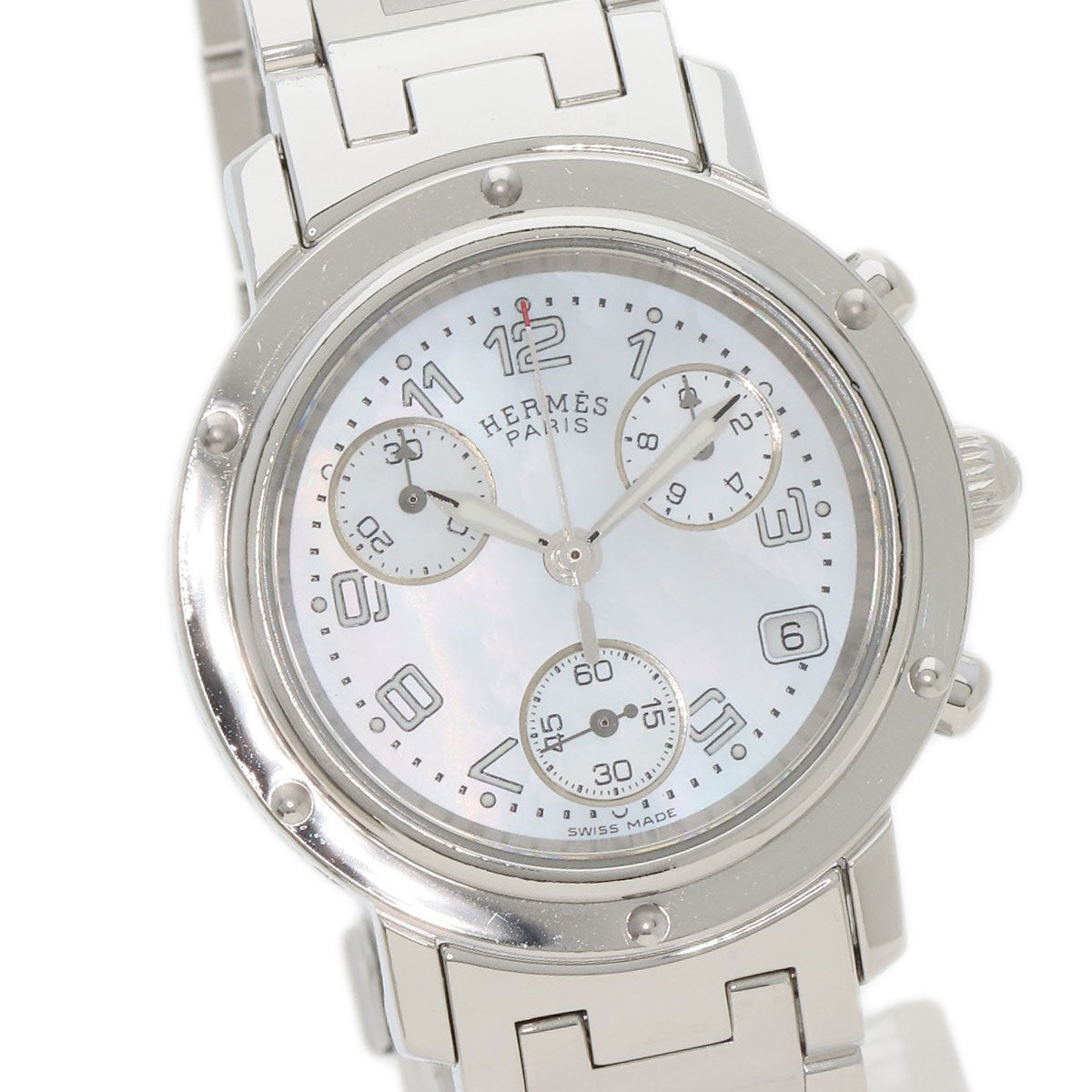 HERMES Clipper Chronograph Watches CL1.310 Stainless Steel/Stainless Steel Ladies